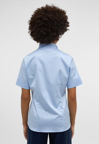 Satin Shirt Bluse Satingewebe Kurzarm