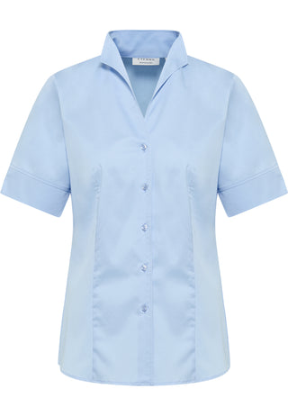 Satin Shirt Bluse Satingewebe Kurzarm