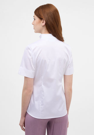 Satin Shirt Bluse Satingewebe Kurzarm