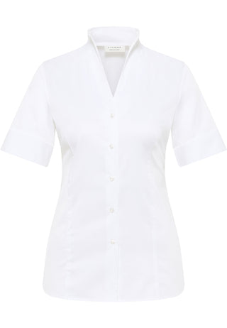 Satin Shirt Bluse Satingewebe Kurzarm