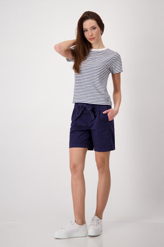 T-Shirt, navy blue ringel