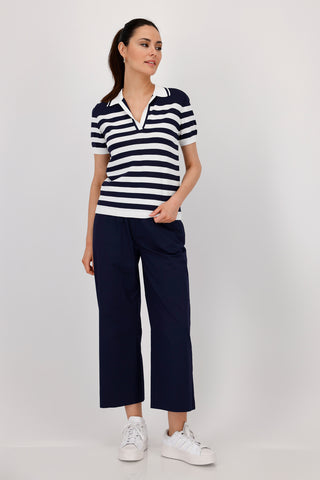 Pullover, navy blue ringel