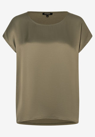 Shirt mit Satinfront  tundra olive  Sommer-Kollektion