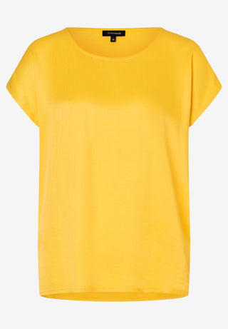 Shirt mit Satinfront  sunset yellow  Sommer-Kollektion