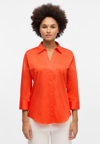 Satin Shirt Bluse Satingewebe 3/4-Arm
