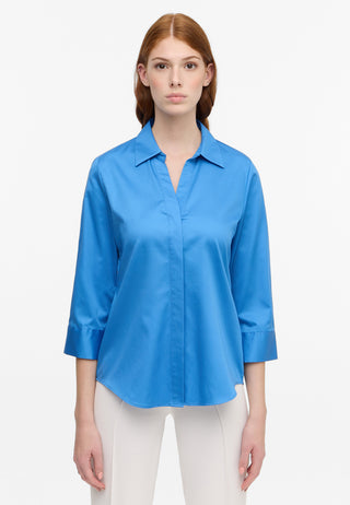 Satin Shirt Bluse Satingewebe 3/4-Arm
