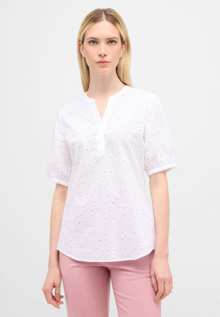 Bluse Lochstickerei Kurzarm