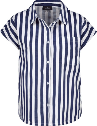 Bluse, navy blue ringel