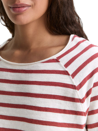 Raglan T-Shirt mit Streifenmuster