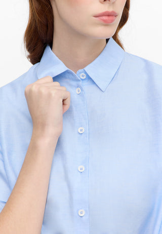 Linen Shirt Bluse Leinen Kurzarm