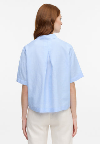 Linen Shirt Bluse Leinen Kurzarm
