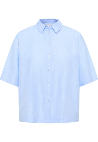 Linen Shirt Bluse Leinen Kurzarm
