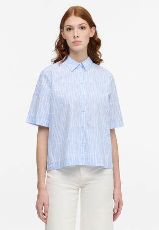 Bluse Popeline Kurzarm