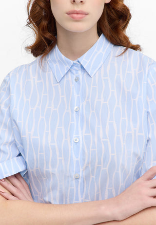Bluse Popeline Kurzarm