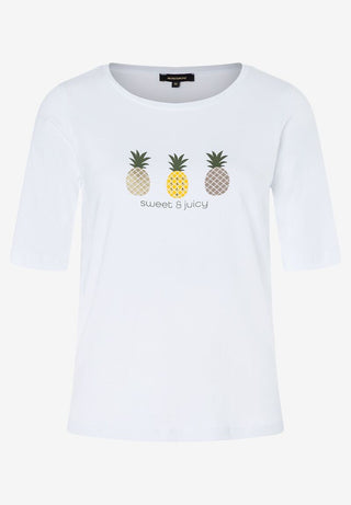 T-Shirt mit Ananas-Frontprint  weiß  Sommer-Kollektion