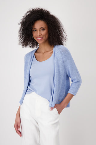 Strickjacke, blue sky