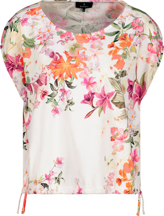T-Shirt, cream gemustert