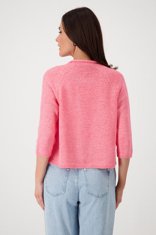 Strickjacke, coral pink