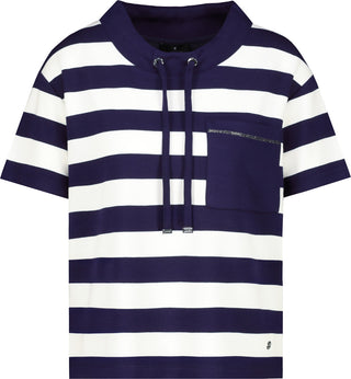 T-Shirt, navy blue ringel