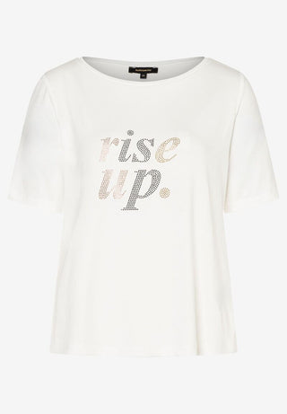 T-Shirt mit Steinchen-Schrift  Sommer-Kollektion