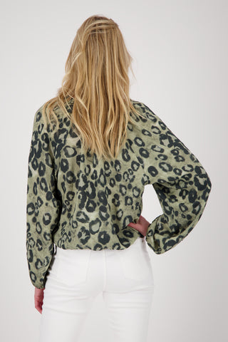 Bluse, bamboo gemustert