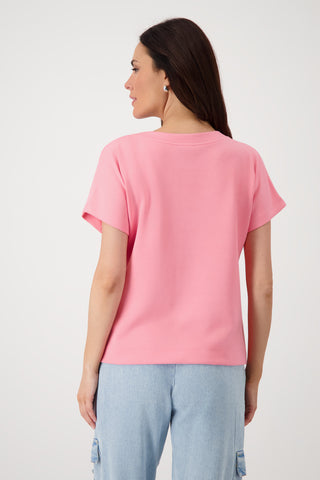 Sweatshirt, coral pink