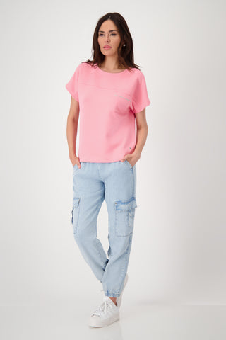 Sweatshirt, coral pink