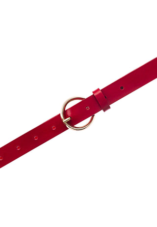 25 mm Vollledergürtel, rot