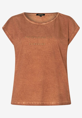 T-Shirt mit Schriften  clay brown  Sommer-Kollektion