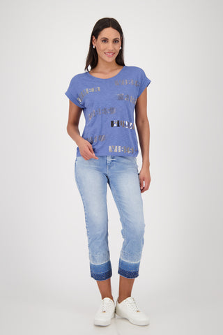 T-Shirt, denim blue