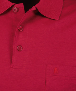 Softknit-Polo mit Brusttasche, kurzarm