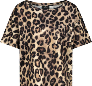 T-Shirt, cinnamon gemustert
