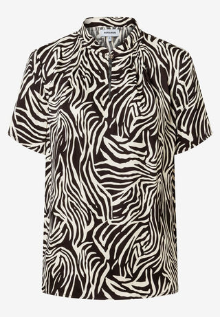 Viskosebluse mit Animalprint