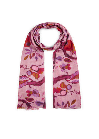 Premium Schal aus Wollmischung mit Baumprint