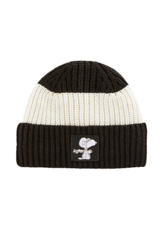 Peanuts? Strickmütze aus weicher Wollmischung mit Snoopy-Patch
