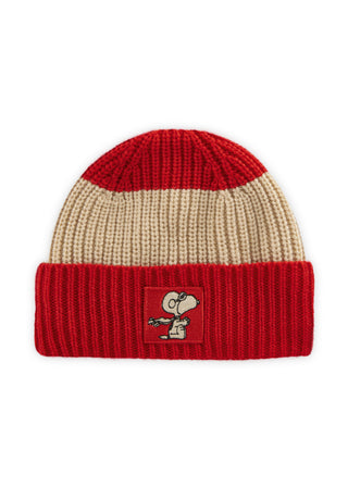 Peanuts? Strickmütze aus weicher Wollmischung mit Snoopy-Patch