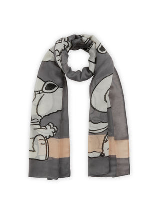 PEANUTS? Schal aus recyceltem Polyester mit fahrendem Snoopy