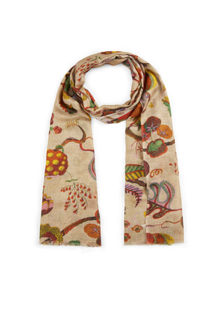 Premium Schal aus Wollmischung mit Baumprint