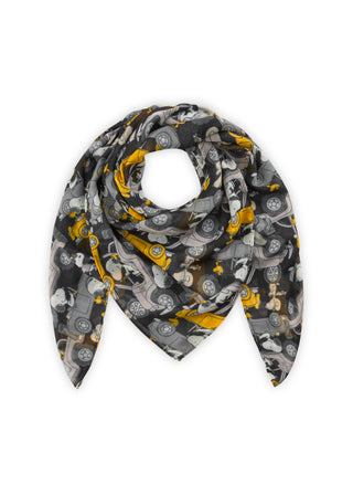 Peanuts? Tuch aus recyceltem Polyester mit fahrendem Snoopy-Allover-Motiv