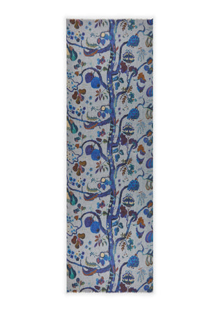 Premium Schal aus Wollmischung mit Baumprint
