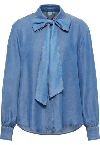 Bluse Fake Denim Langarm