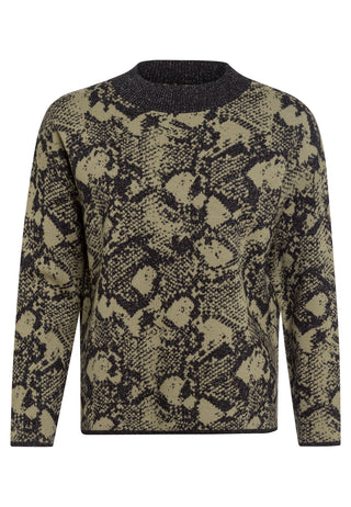 Pullover mit Lurex Snake-Jacquard