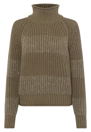 Pullover mit Pailletten-Ringeln