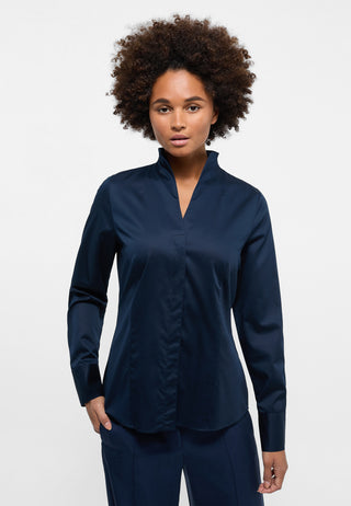 Satin Shirt Bluse Satingewebe Langarm
