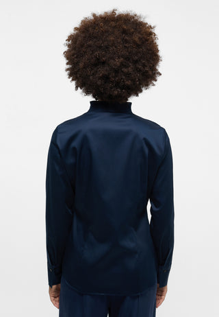 Satin Shirt Bluse Satingewebe Langarm