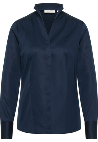 Satin Shirt Bluse Satingewebe Langarm