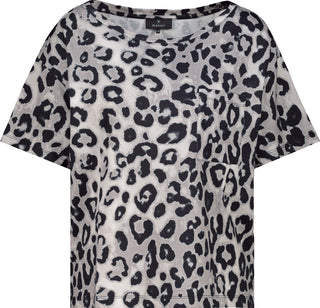 T-Shirt, greige gemustert
