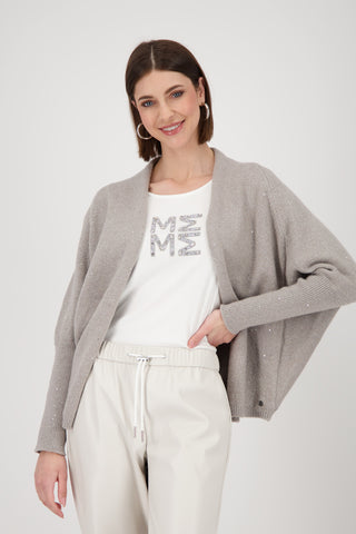 Strickjacke, greige