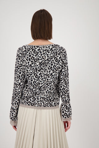 Pullover, greige gemustert