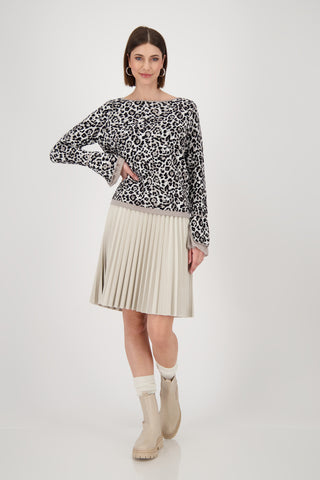 Pullover, greige gemustert
